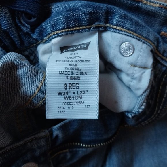 Kids Levi's Strauss & Co 514 Straight Jeans Kids 8 - Picture 2 of 7